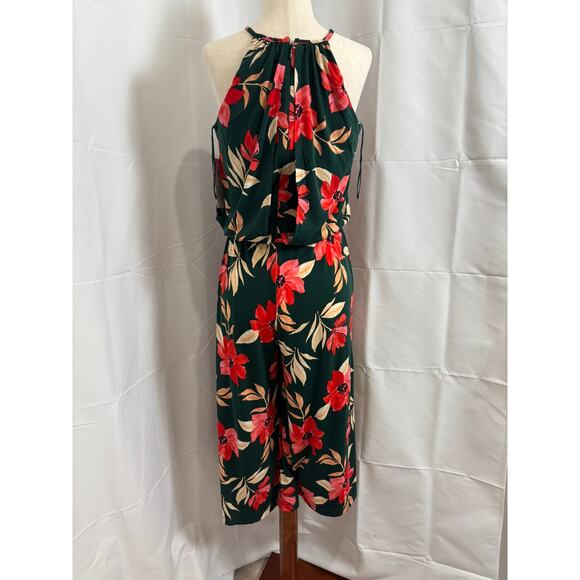 NWT Maggy London Lottie Floral Halter Cropped Jumpsuit - Size 2 - Picture 4 of 9